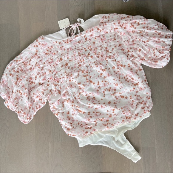 FREE PEOPLE Dessa Woven Floral Bodysuit S - Picture 8 of 12